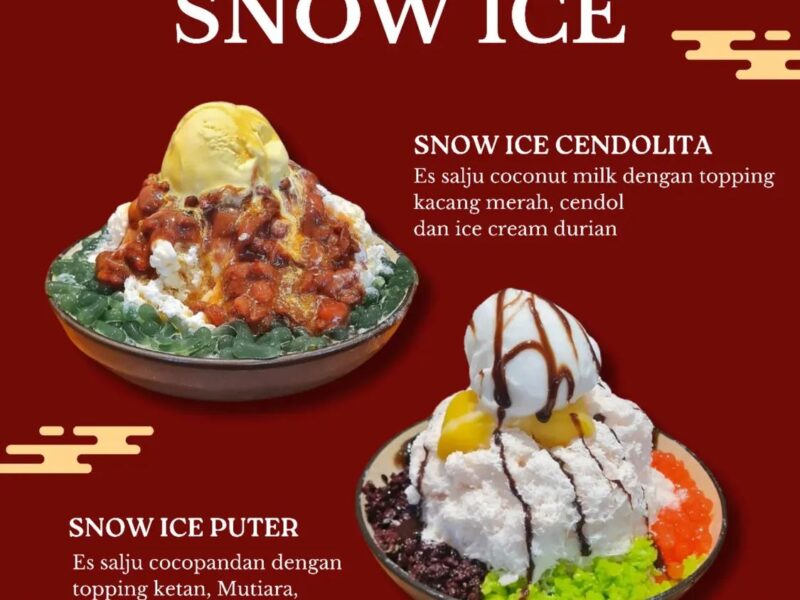 New Menu Alert! Snow Ice Cendolita & Puter: Dessert Fenomenal dengan Topping Tradisional Surabaya