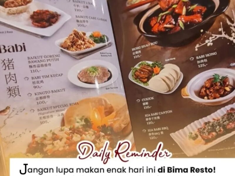 Daily Reminder: Jangan Lupa Makan Enak! Menu Baru Bima Restaurant Siap Memanjakan Lidahmu