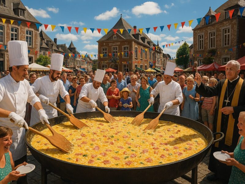 Tradisi Seru di Belgia: Masak Omelet Raksasa Saat Assumption Day