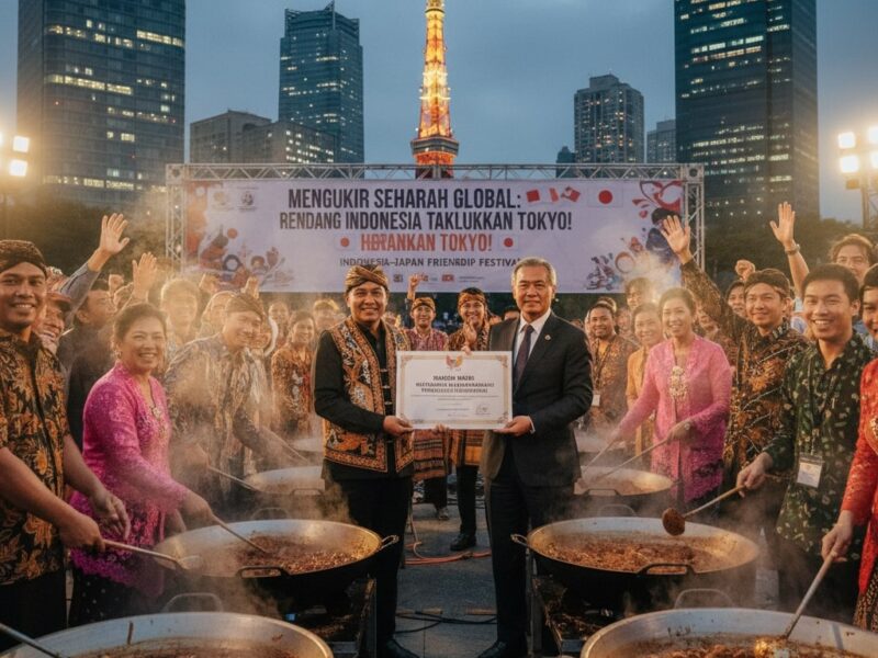 Mengukir Sejarah Global: Rendang Indonesia Taklukkan Tokyo, Raih Rekor MURI Paling Inspiratif di Luar Negeri!