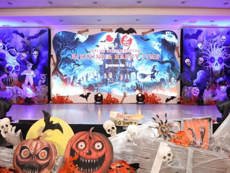 Ballroom 500 Pax, LED Videotron, Live Music—Keseruan Halloween Party Memuncak di Bima Restaurant Genteng Kali