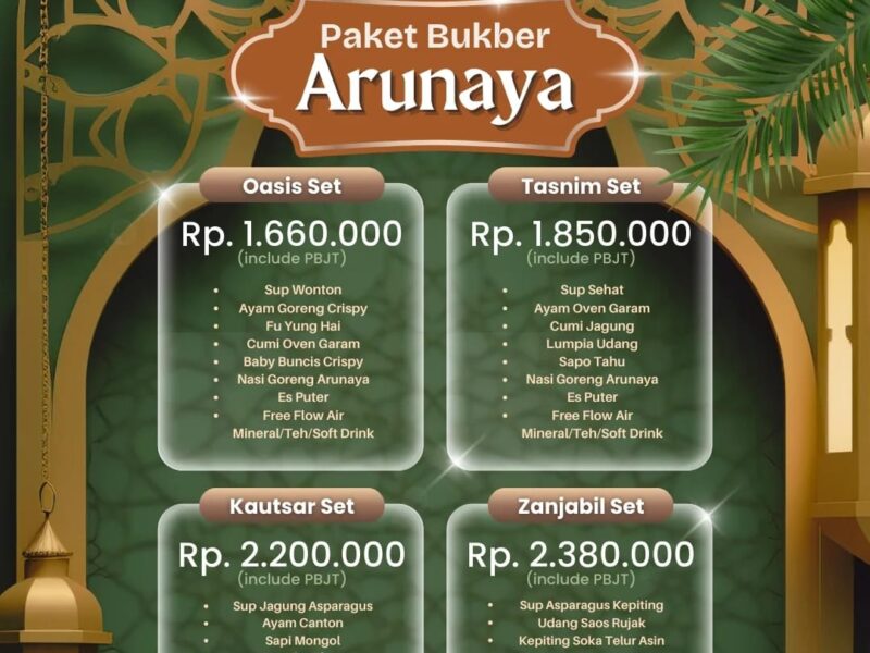 Bukber Makin Berkelas di Surabaya! Paket Ramadan Arunaya Resto & Café Jadi Destinasi Favorit Keluarga dan Kantor Tahun Ini
