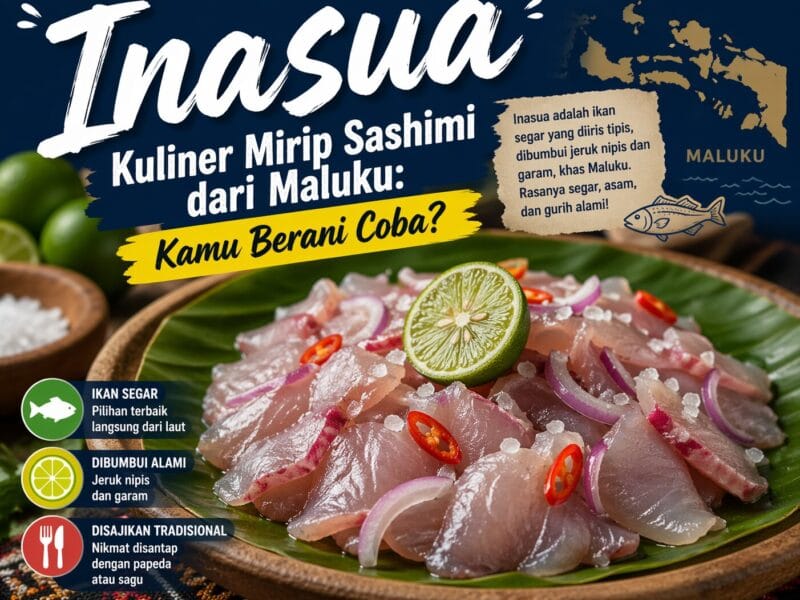 Inasua, Kuliner Mirip Sashimi dari Maluku: Kamu Berani Coba?
