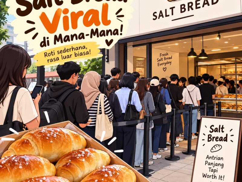 Salt Bread Mendadak Viral di Mana-Mana! Kenapa Roti Ini Bikin Orang Rela Antre?